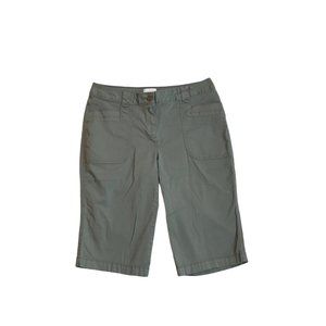 Chicos Khaki Bermuda Shorts Womens Denim Size 00 XS